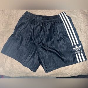 ADIDAS embroidered striped shorts